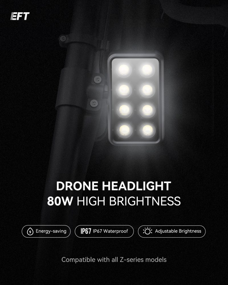 New Release EFT 80W high brightness drone spotlight 30mm/…